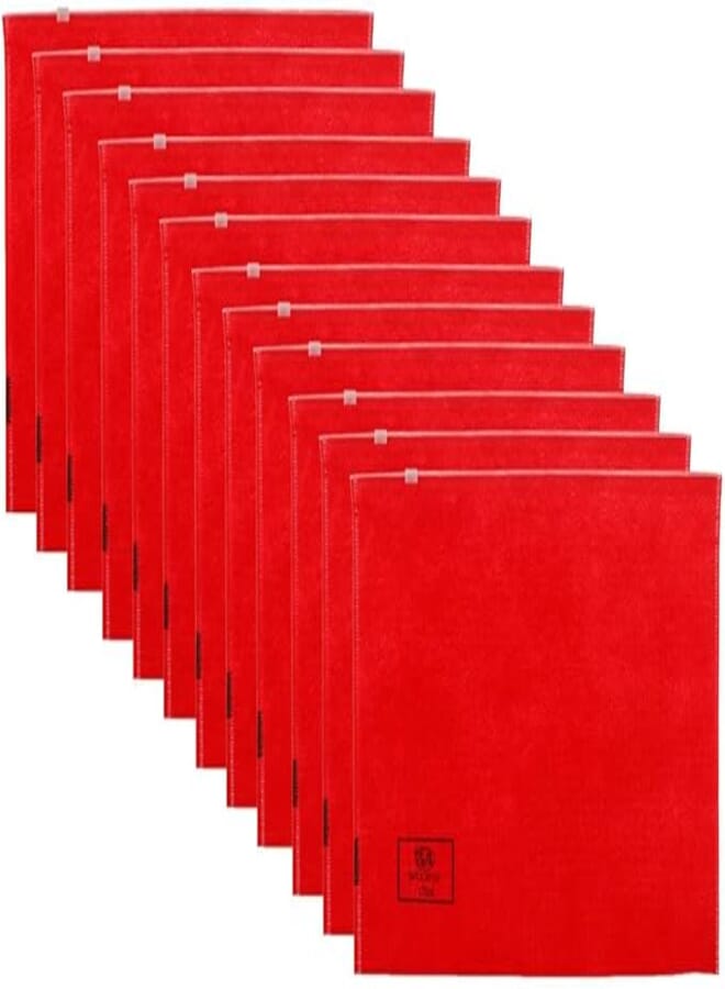 3A A3-17326 Fabric A3 Binder 33 * 43 cm With Zipper Tractor 12 Pieces - Red